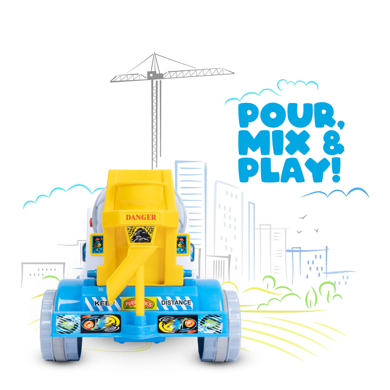 FLYI,s Beast Cement Mixer Truck Toy for Kids – Friction-Powered Construction Vehicle for Ages 2+ Years