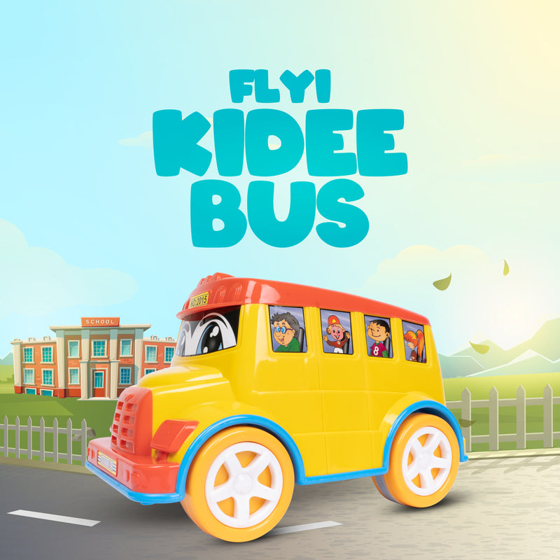FLYI Kidee Bus - Friction Powered Toy Vehicle for Kids