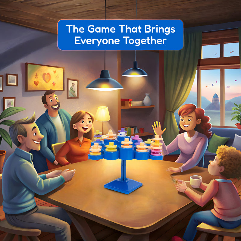 Topple Tree Board Game – 5 Fun Games in 1 for Kids & Families