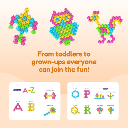 FLYI 6 phase SNAP puzzle 100 pcs – STEM Montessori Building Set for Creative Learning & Brain Development (Age 3+)