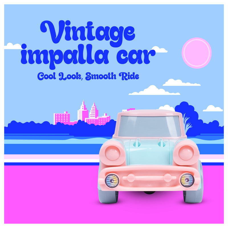 FLYI’s Friction Powered Toy Vintage Impalla Car for Kids, Ages 2+ Years