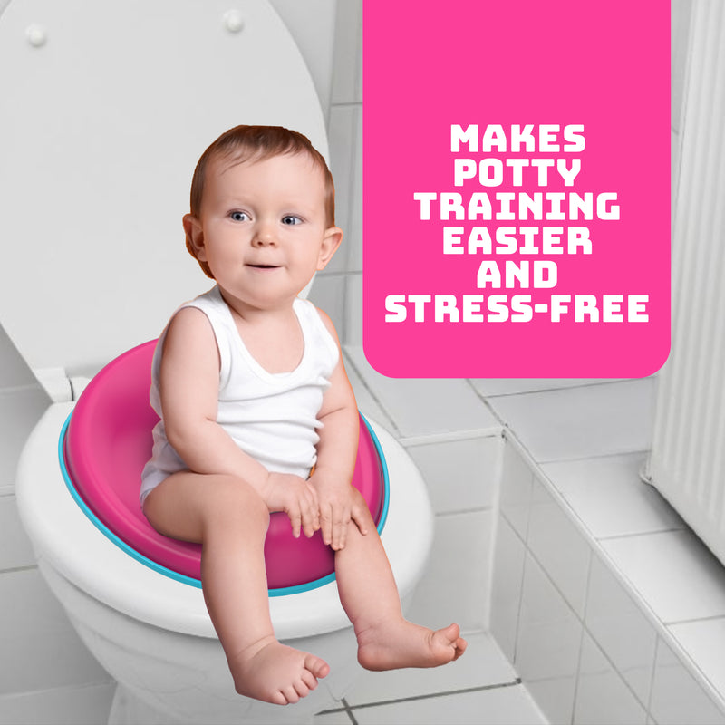 Portable Non-Slip Potty Training Seat for Kids (1–5 Years) – with Splash Guard & Free Hook | Fits Round & Oval Toilets