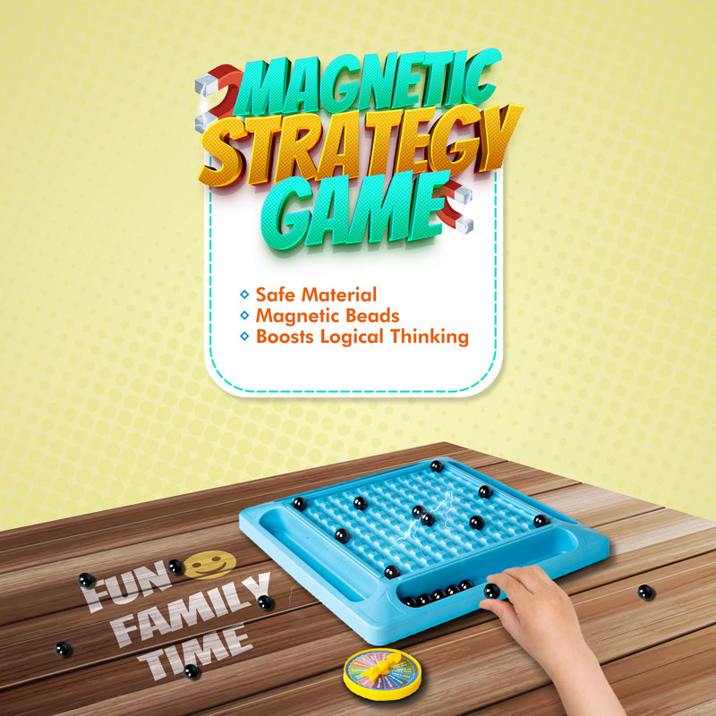 Magnetic Chess Board Game with 20 Magnet Coins – Portable Strategy Game for Kids & Adults