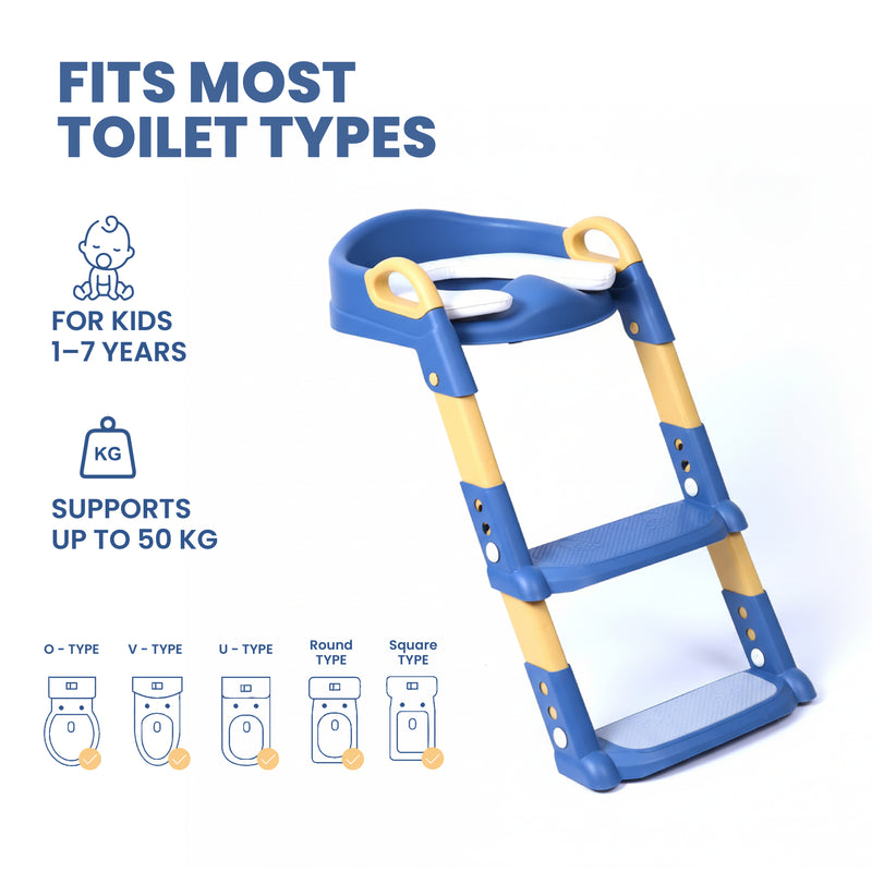 FLYI Western Potty Training Seat with Ladder Toilet Trainer for Kids(1+ Years)