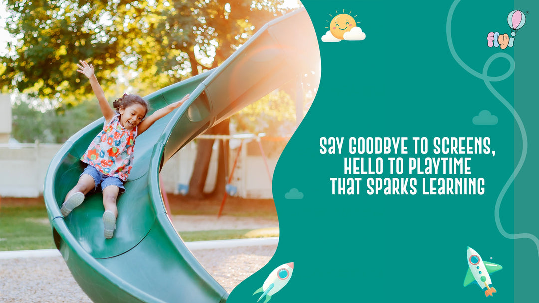 Creative screen free toys for kids play zone with Flyi educational toys