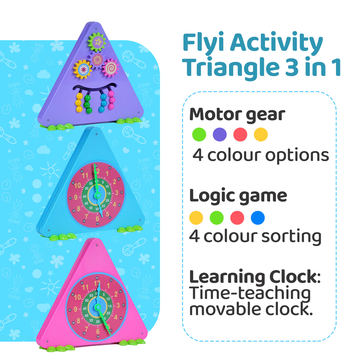 Triangle Rave Toy Activity Triangle Toy | Educational Toys for Preschoolers | FLYI