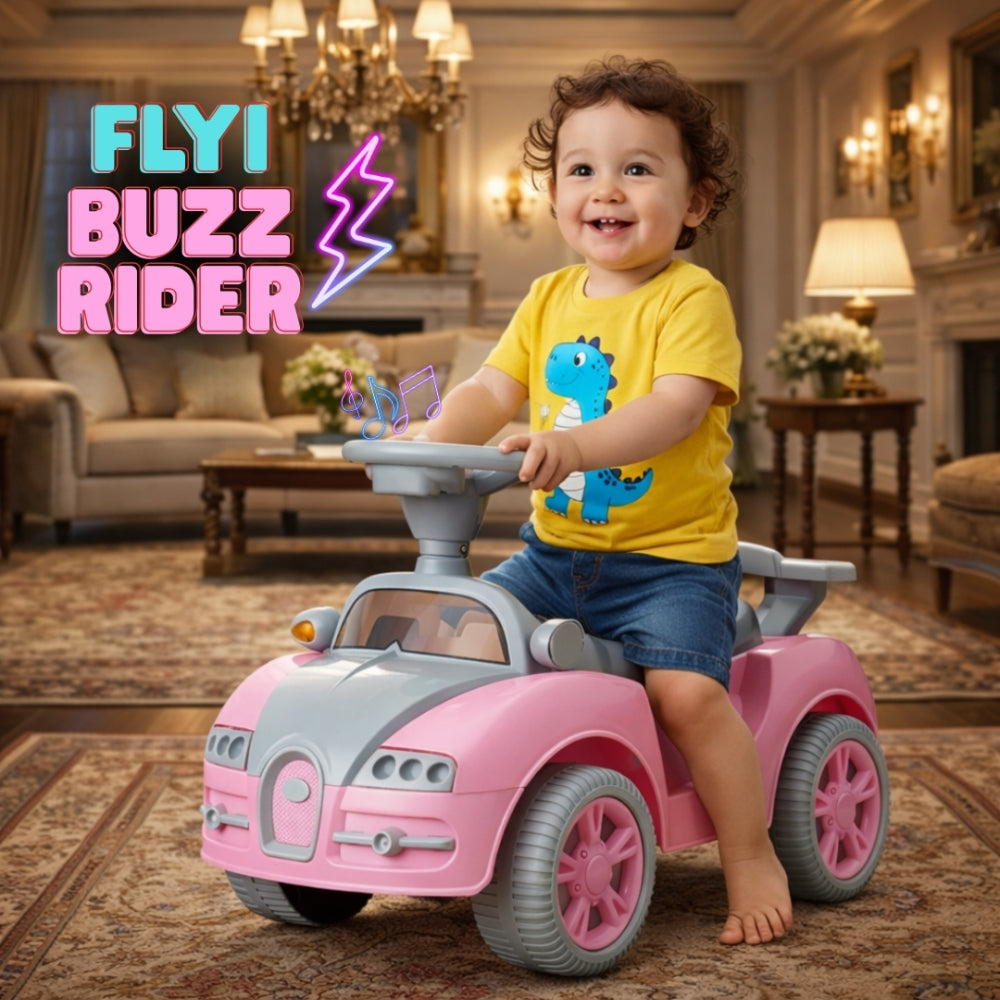 Flyi Buzz Rider for kids with light & music (Non Battery operated Ride On)