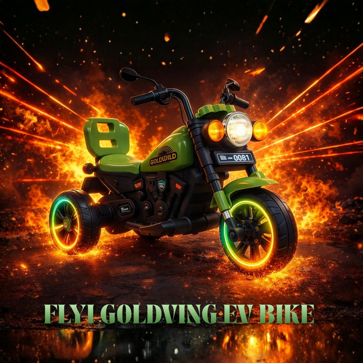 Flyi EV GoldVing Kids Electric Ride-On Bike (GREEN)