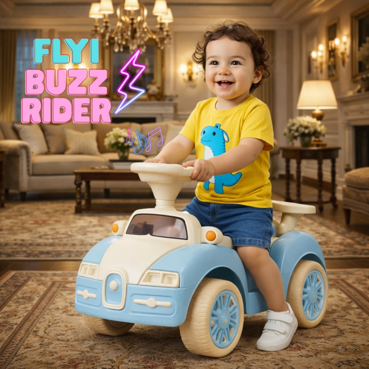 Flyi Buzz Rider for kids with light & music (Non Battery operated Ride On)