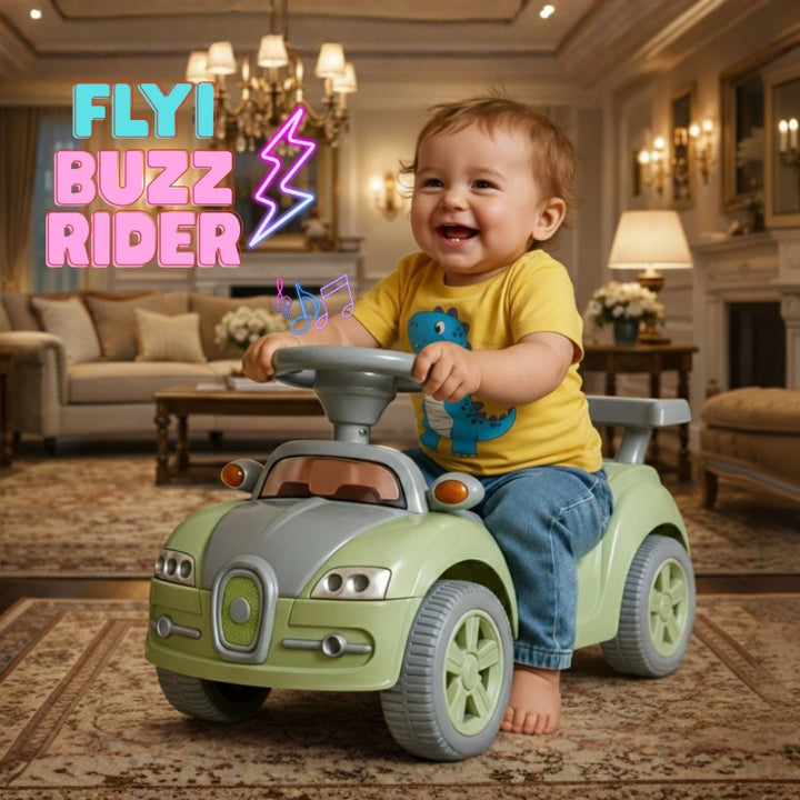Flyi Buzz Rider for kids with light & music (Non Battery operated Ride On)