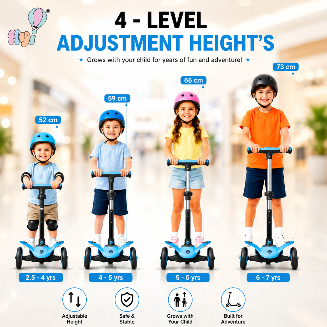 FLYI 3 Wheel Kick Scooter for Kids Balancing Skills (3+ Years)
