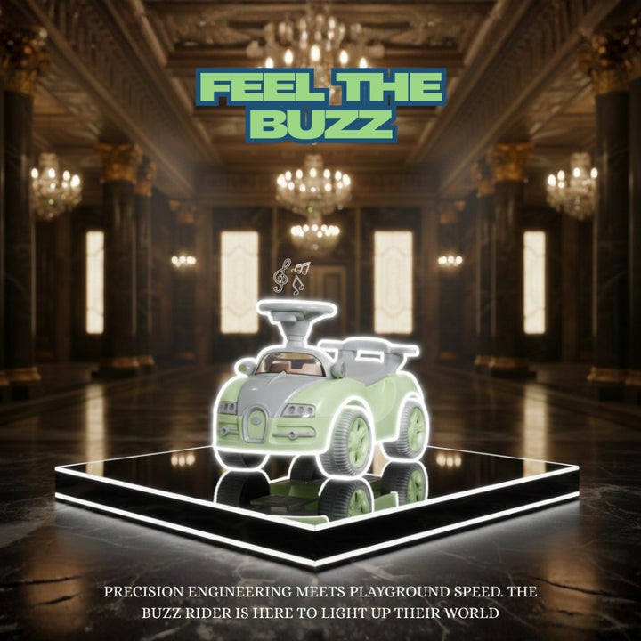 Flyi Buzz Rider for kids with light & music (Non Battery operated Ride On)