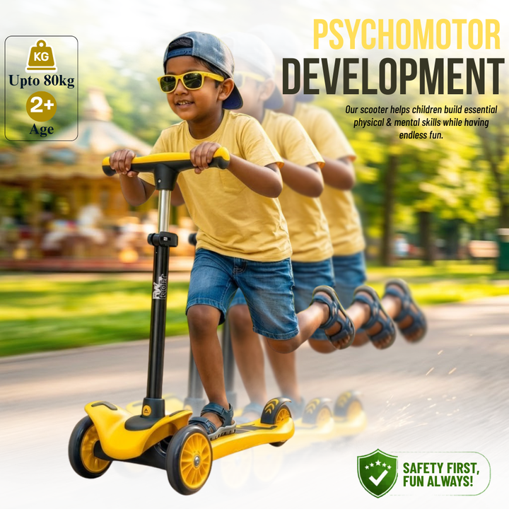 FLYI Scooter for Kids (Yellow with Black) color 3+ Years