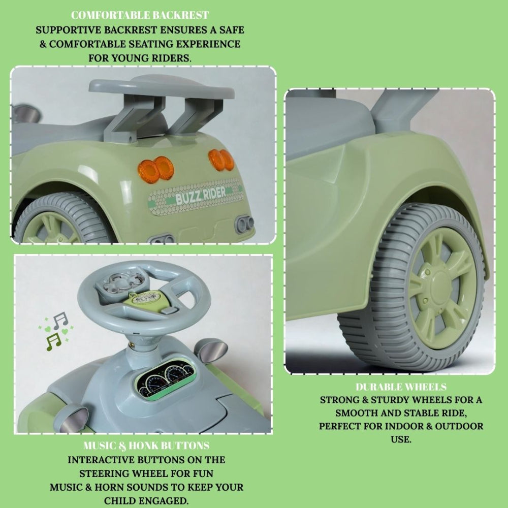 Flyi Buzz Rider for kids with light & music (Non Battery operated Ride On)