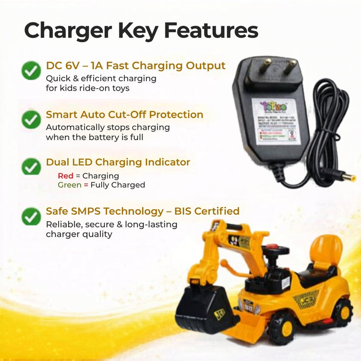 FLYI Mega EV JCB – Ride-On Excavator for Kids