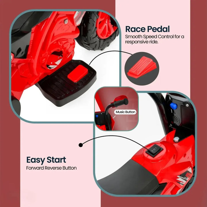 Flyi EV Bolt 6V Kids Electric Bike[RED]