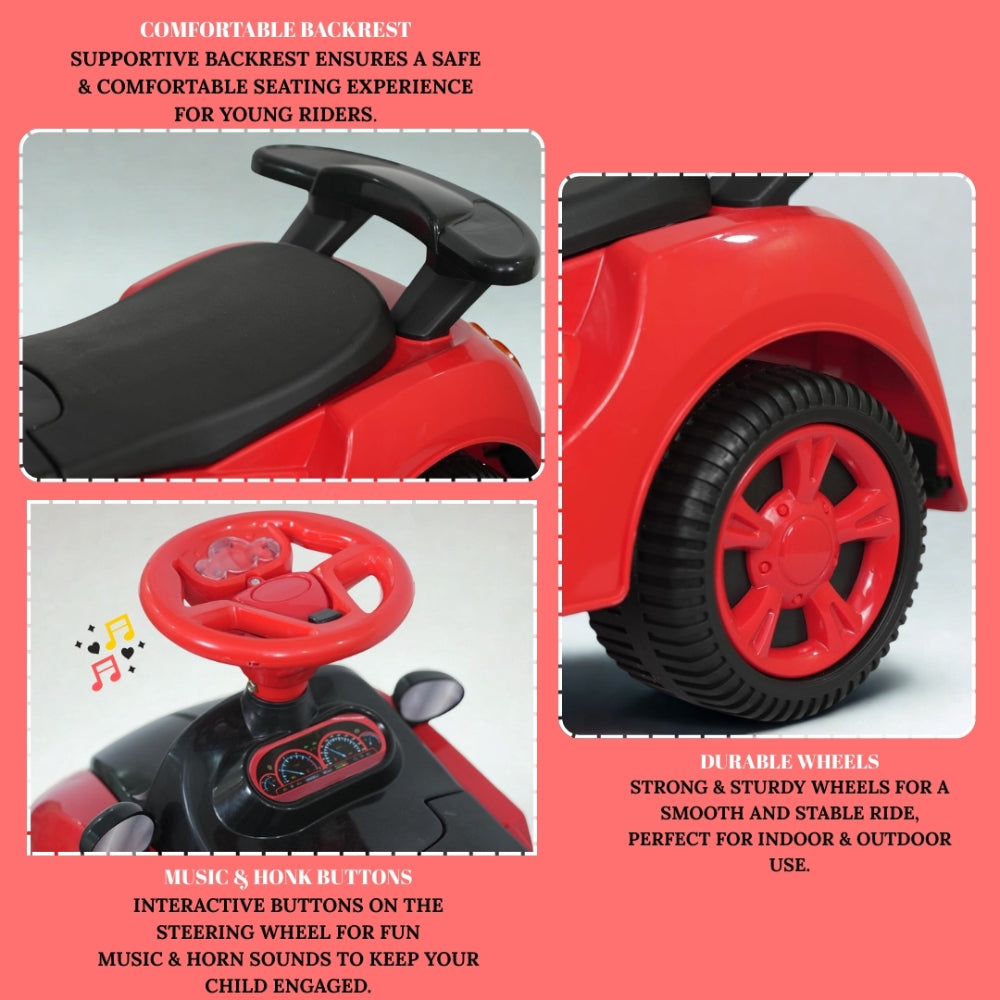 Flyi Buzz Rider for kids with light & music (Non Battery operated Ride On)