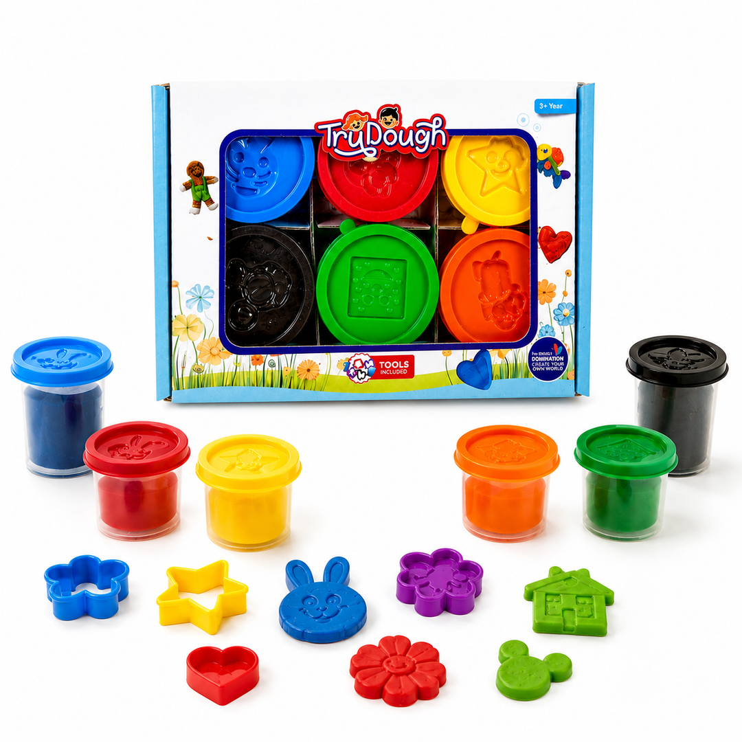 FLYI Try Dough 6pcs  – Colorful Modelling Dough Set