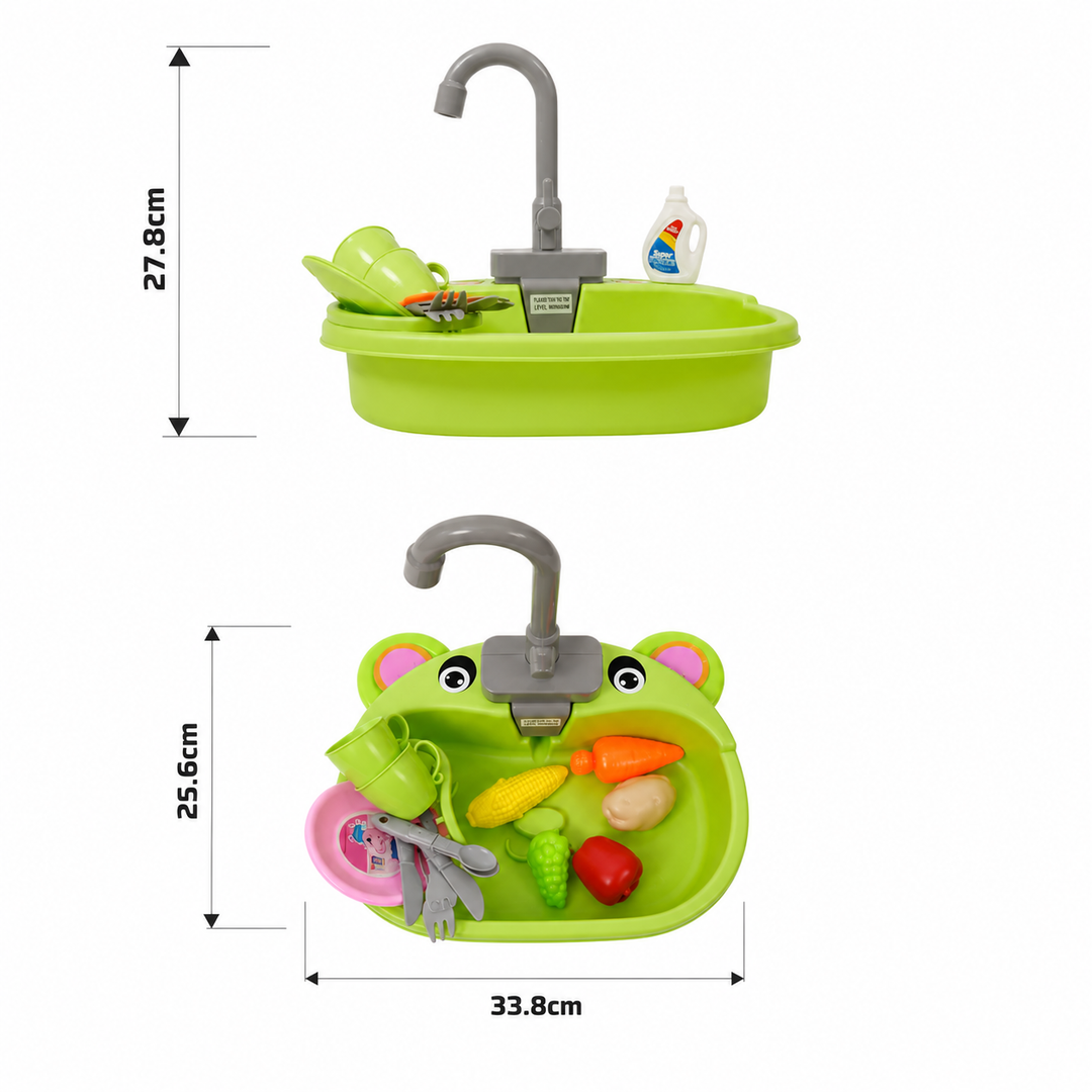 FLYI Kids Kitchen Sink Playset – Pretend Wash & Play Toy(3+ Years)