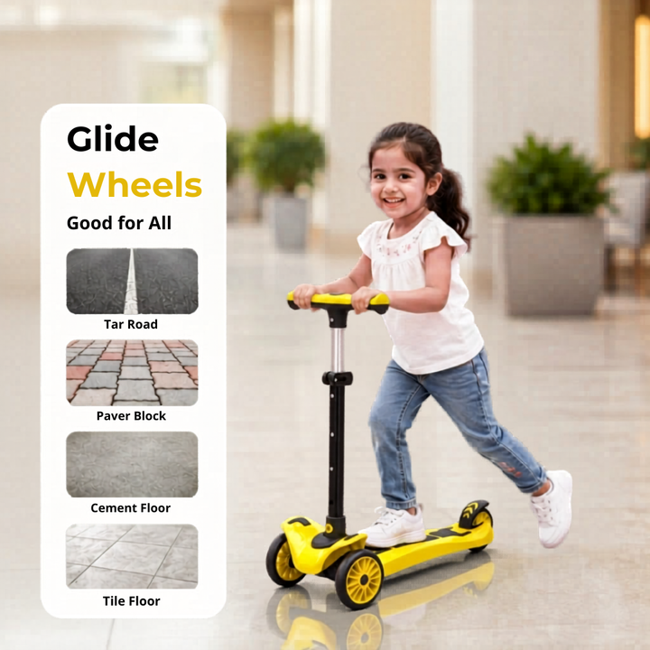FLYI Scooter for Kids (Yellow with Black) color 3+ Years