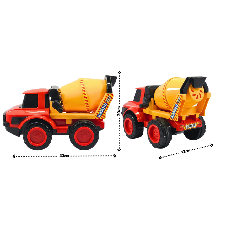 Flyi Cement Mixer Truck Toy with Pull Back Action
