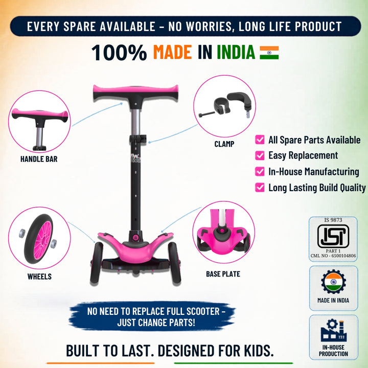 FLYI 3 Wheel Kick Scooter for Kids Balancing Skills (3+ Years)