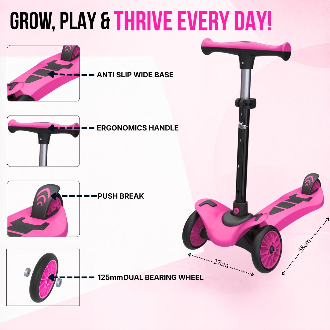 FLYI 3 Wheel Kick Scooter for Kids Balancing Skills (3+ Years)