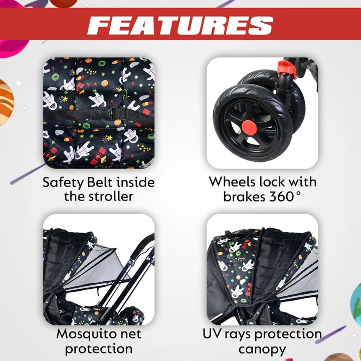 Flyi Premium Baby Stroller & Pram | 0-3 Years | All-Terrain Safety & Comfort