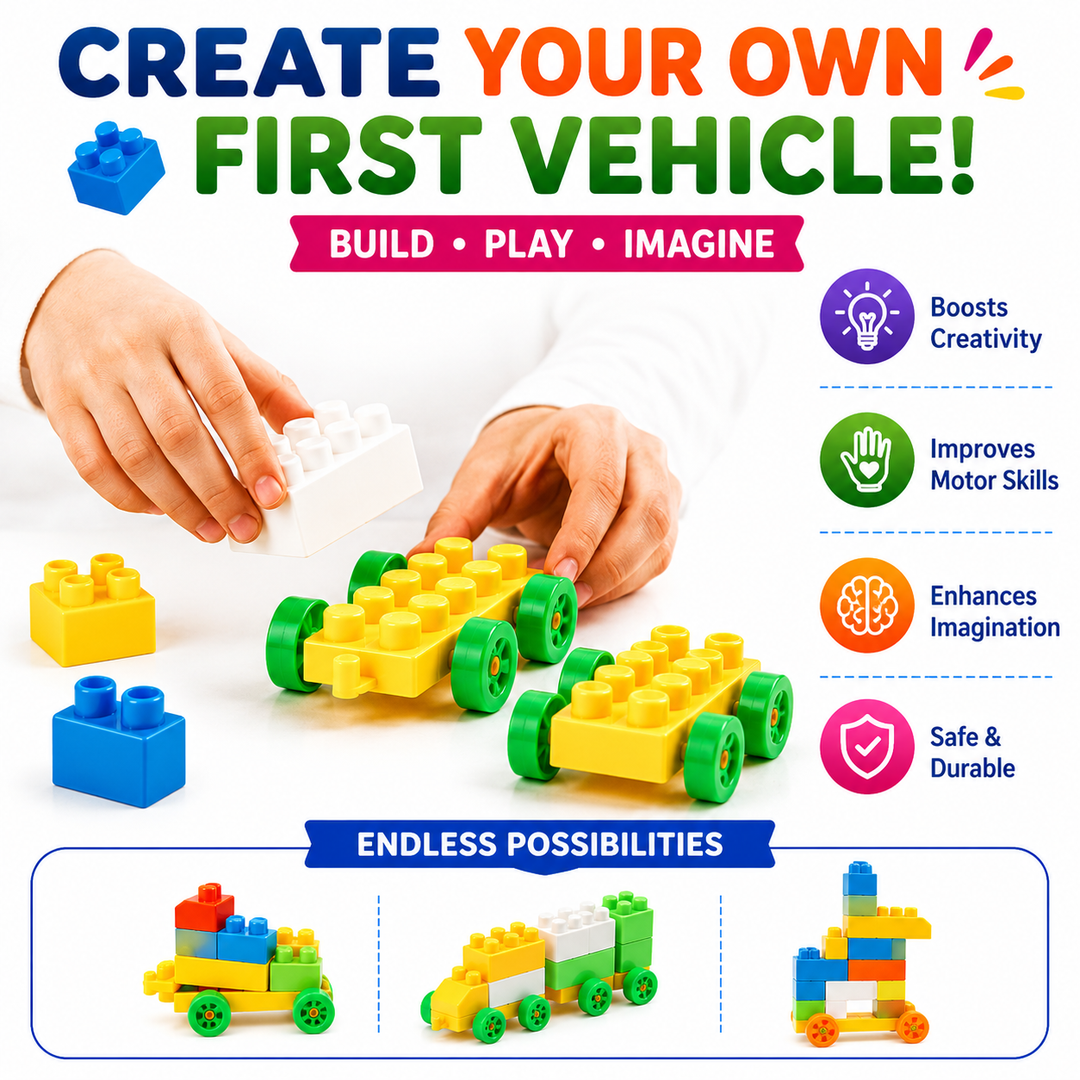 FLYI 80-piece inter locking building blocks an activity toys for early learning through play.