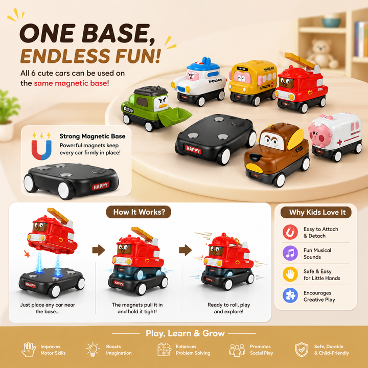 Magnetic Musical Toy Car
