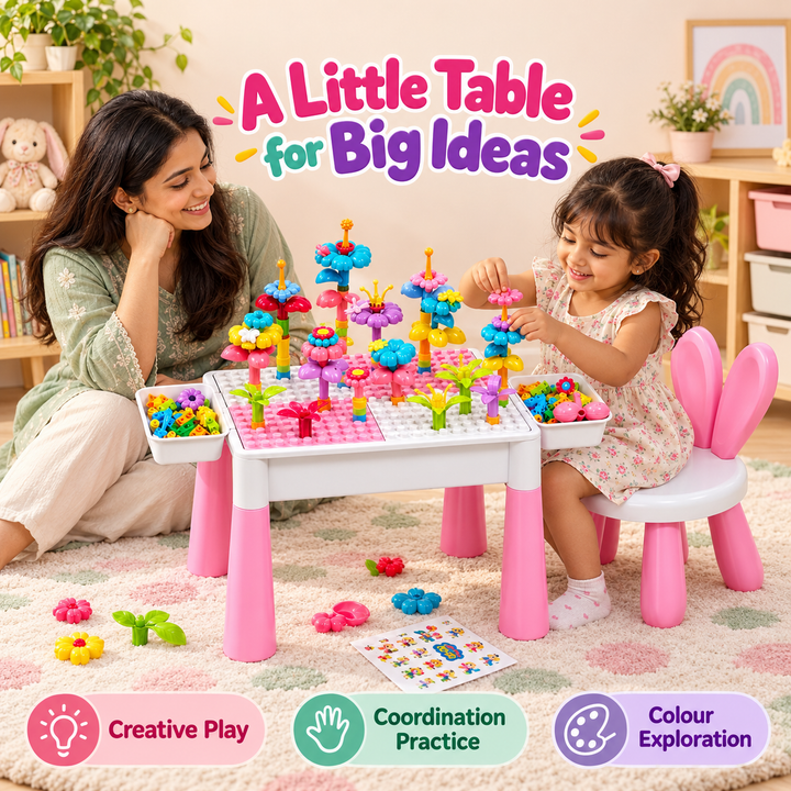 Kids Activity Table with Bunny Chair | FLYI