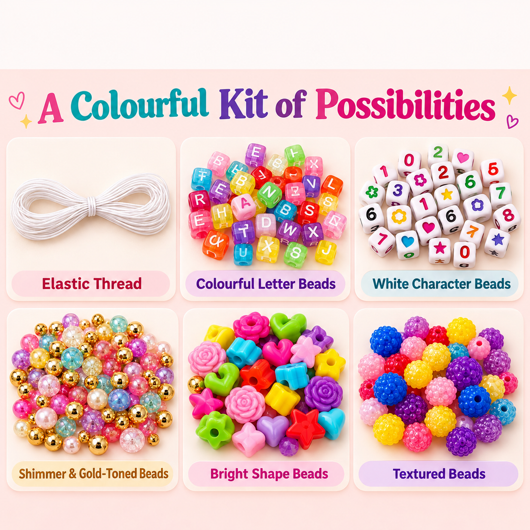 Sparkle Glow Beads Bracelet Making Kit | FLYI