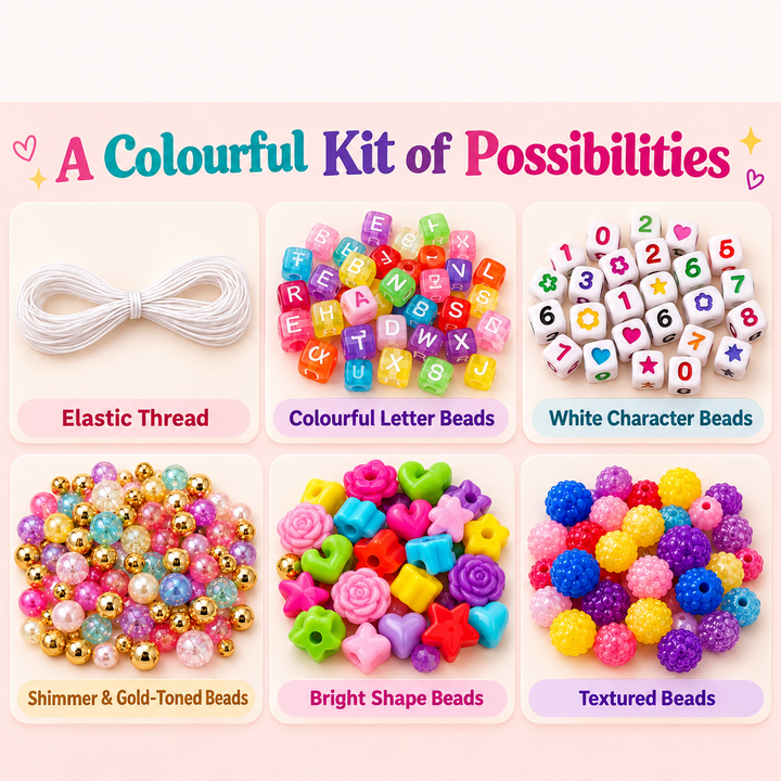 Sparkle Glow Beads Bracelet Making Kit | FLYI
