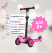 FLYI Pink Scooter for Kids (Pink) - 4 Level Height Adjustment, Wide Brakes, Lightweight.