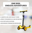 FLYI Kids Scooter (Yellow) - Multi-Level Height Adjustment, Wide Brakes, Lightweight.
