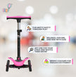 FLYI Pink Scooter for Kids (Pink) - 4 Level Height Adjustment, Wide Brakes, Lightweight.