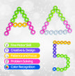 Fun Beads Toy Set for Kids Colorful Beads for Creative Play Age 3+ - Lacing Activity Toy