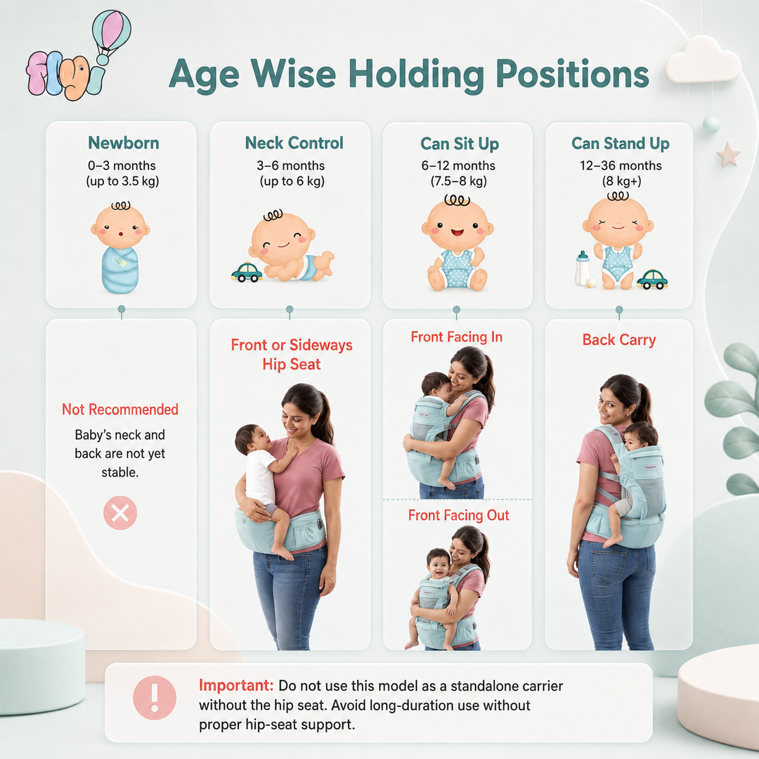 Baby Carrier with Detachable Hip Seat | FLYI