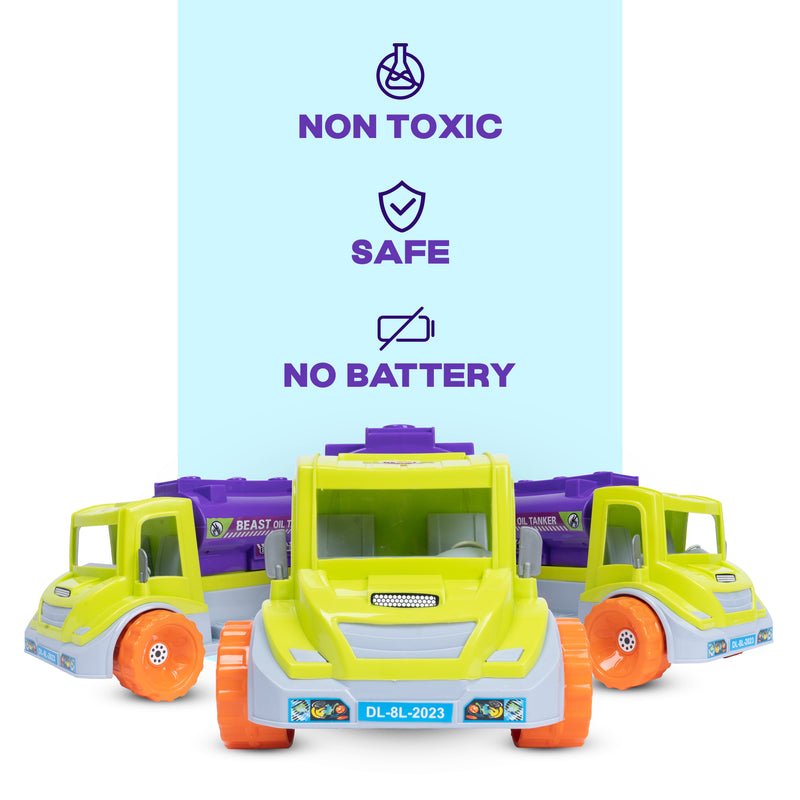 FLYI’s Friction Powered Beast Oil Tanker Truck Toy - 2+ Years Engaging Activity Toys for Kids