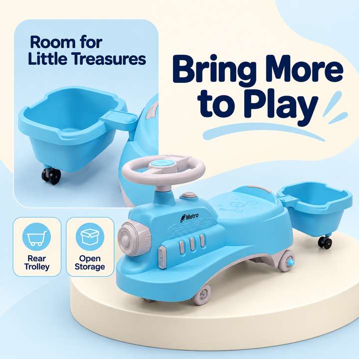 Metro Swing Car with Trolley for Kids | FLYI