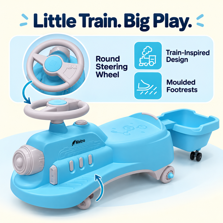 Metro Swing Car with Trolley for Kids | FLYI