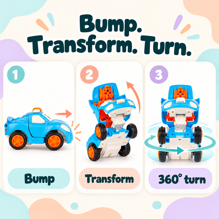 Cartoon Transforming Car Toy | FLYI