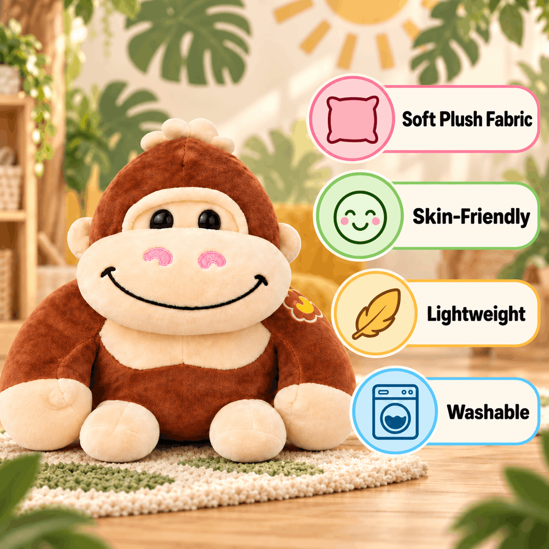 Gorilla Soft Plush Toy for Kids | FLYI