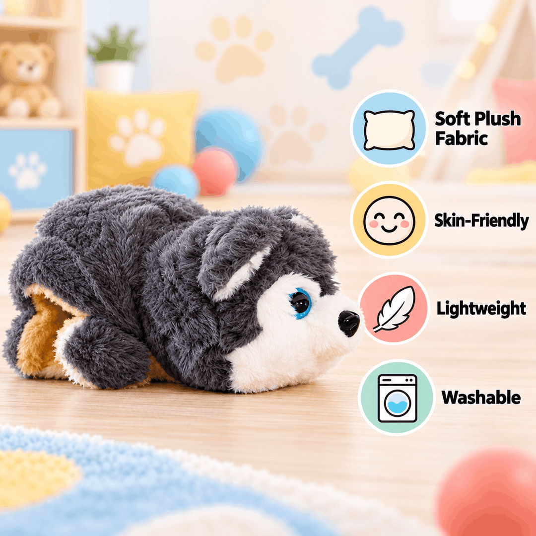 Reversible Puppy Soft Plush Toy for Kids | FLYI