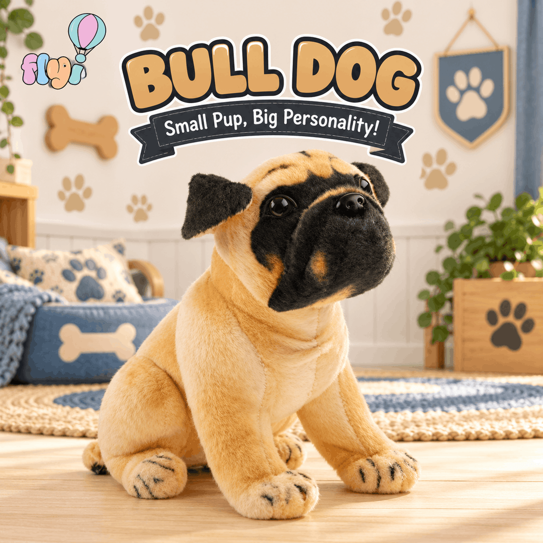 Bulldog Soft Plush Toy for Kids | FLYI