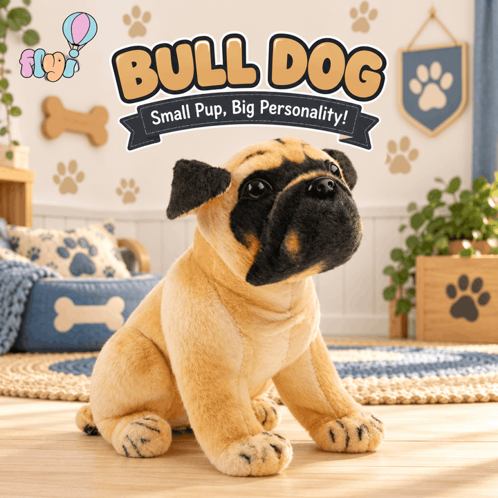 Bulldog Soft Plush Toy for Kids | FLYI