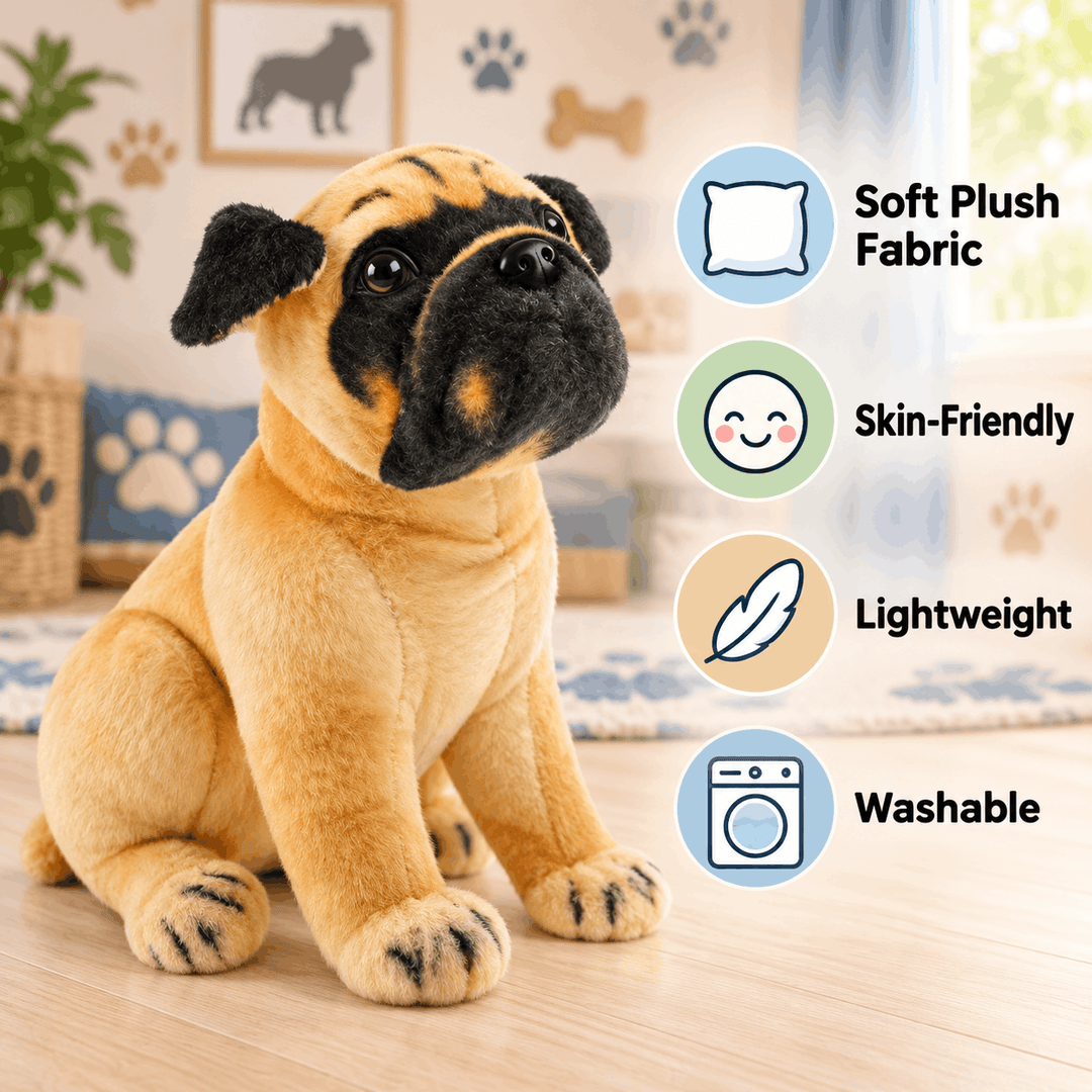Bulldog Soft Plush Toy for Kids | FLYI