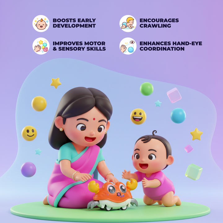 FLYI Fun Moving & Crawler Crab Toy for Kids(1.5 to 4 Years)