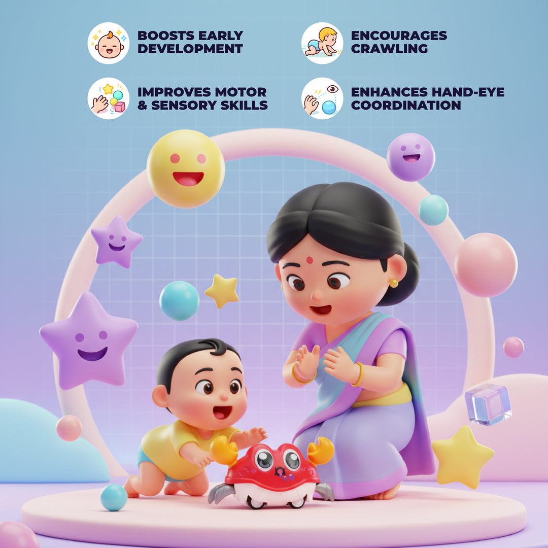 FLYI Fun Moving & Crawler Crab Toy for Kids(1.5 to 4 Years)