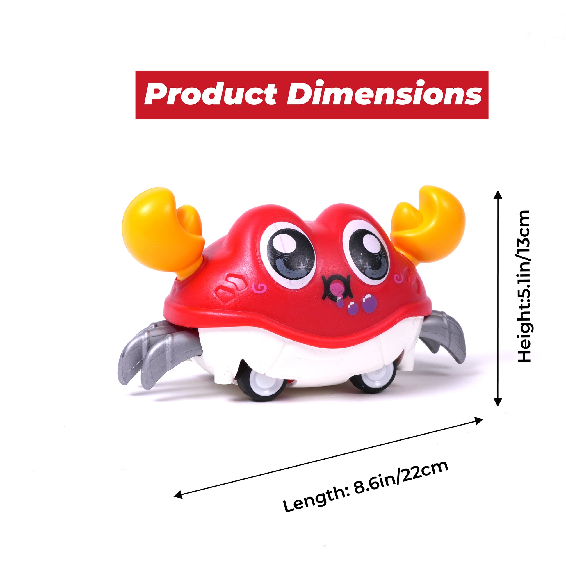 FLYI Fun Moving & Crawler Crab Toy for Kids(1.5 to 4 Years)